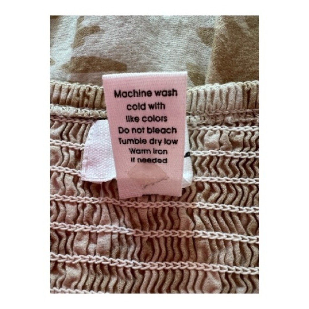 🆕 NWOT Japna cream & tan tropical print midi skirt | size small - Picture 6 of 6